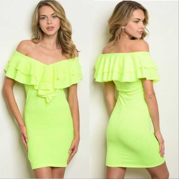 Dresses & Skirts - NEON BODYCON DRESS * womens women new dresses *